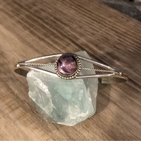 Sugilite Sterling Cuff Bracelet - Picture 9 of 10